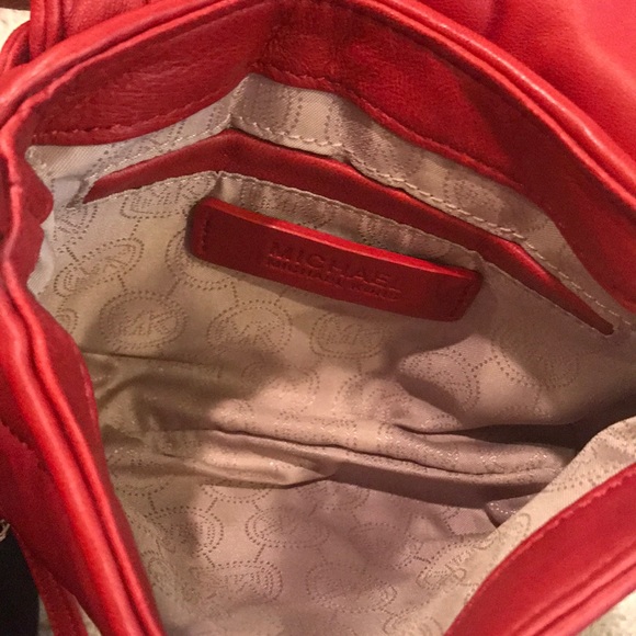 Michael Kors Red Leather Crossbody Bag - Picture 3 of 3